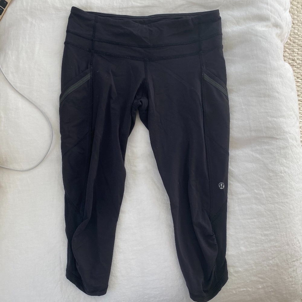 Lululemon Black Cropped Leggings size 6